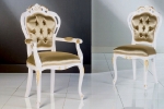 כיסאות יוקרה מושב קפיצים דגם   3.2-4.2 -TRAFORATA LUX -1009-S במידות רוחב-50 עומק -54  גובה מושב-52 גובה כיסא-107 . כיסא עם ידיות דגם 4-5 -1009-C במידות אורך-60 עומק-56 גובה מושב-52 גובה כיסא-107. דוידה מוביל-איטליה.  ניתן לבחירת  צבע וגוון עץ,בד ואו עור. דיזיין .G.D - גלרי דענתיק . ברח' דוד המלך 1 הרצליה פיתוח. www.gallerydeantique.com