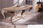 art-7051 שולחן רגלי הנבל מעץ טבעי עתיק